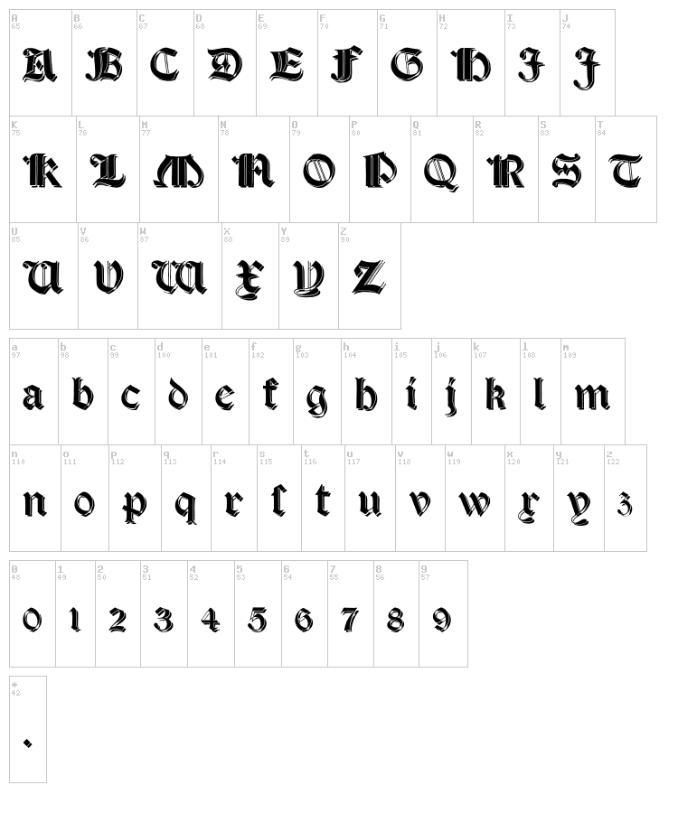 Salterio font map